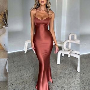 BABYBOO MALIKA MAXI DRESS - RUST